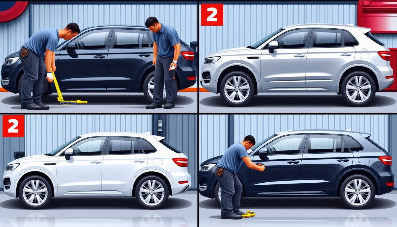 découvrez les étapes essentielles du débosselage et de l'alignement des panneaux pour restaurer l'apparence de votre véhicule. suivez notre guide pour redonner vie à votre voiture et préserver sa valeur.
