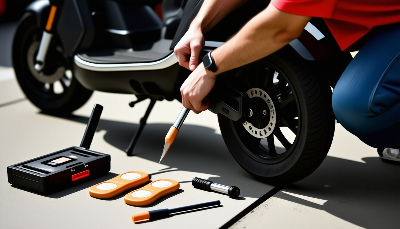 apprenez à réparer facilement une crevaison sur votre scooter grâce à nos conseils pratiques et découvrez les kits indispensables pour une intervention rapide et efficace.